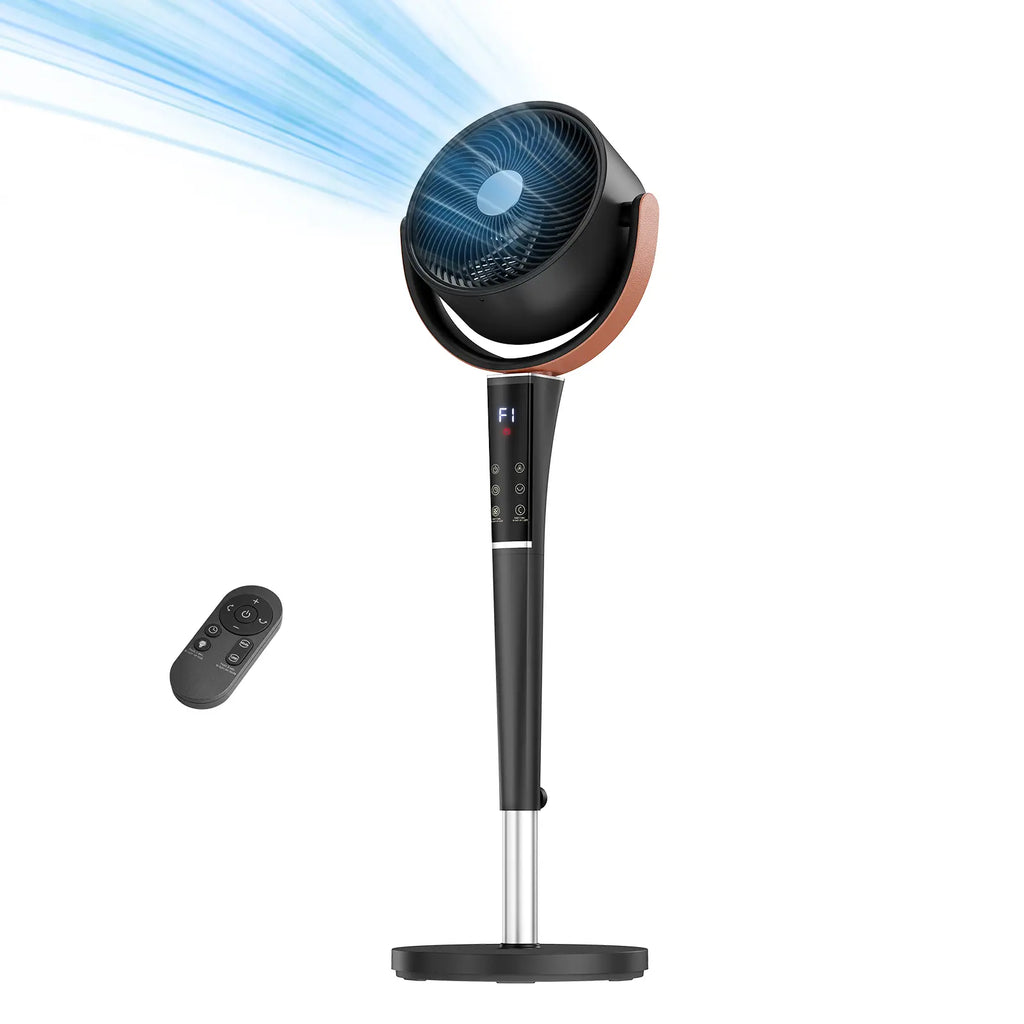 Smart Pedestal Fan - 15 Speeds & 20dB Whisper Quiet Air Circulator