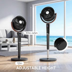 Smart Pedestal Fan - 15 Speeds & 20dB Whisper Quiet Air Circulator