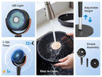 Smart Pedestal Fan - 15 Speeds & 20dB Whisper Quiet Air Circulator