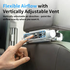 Portable Car Seat Velcro Fan with 3 Speeds & 3000mAh Rechargeable Battery