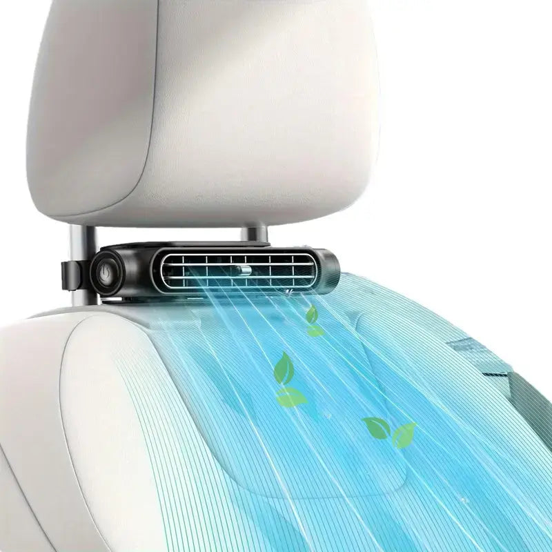 Portable Car Seat Velcro Fan with 3 Speeds & 3000mAh Rechargeable Battery