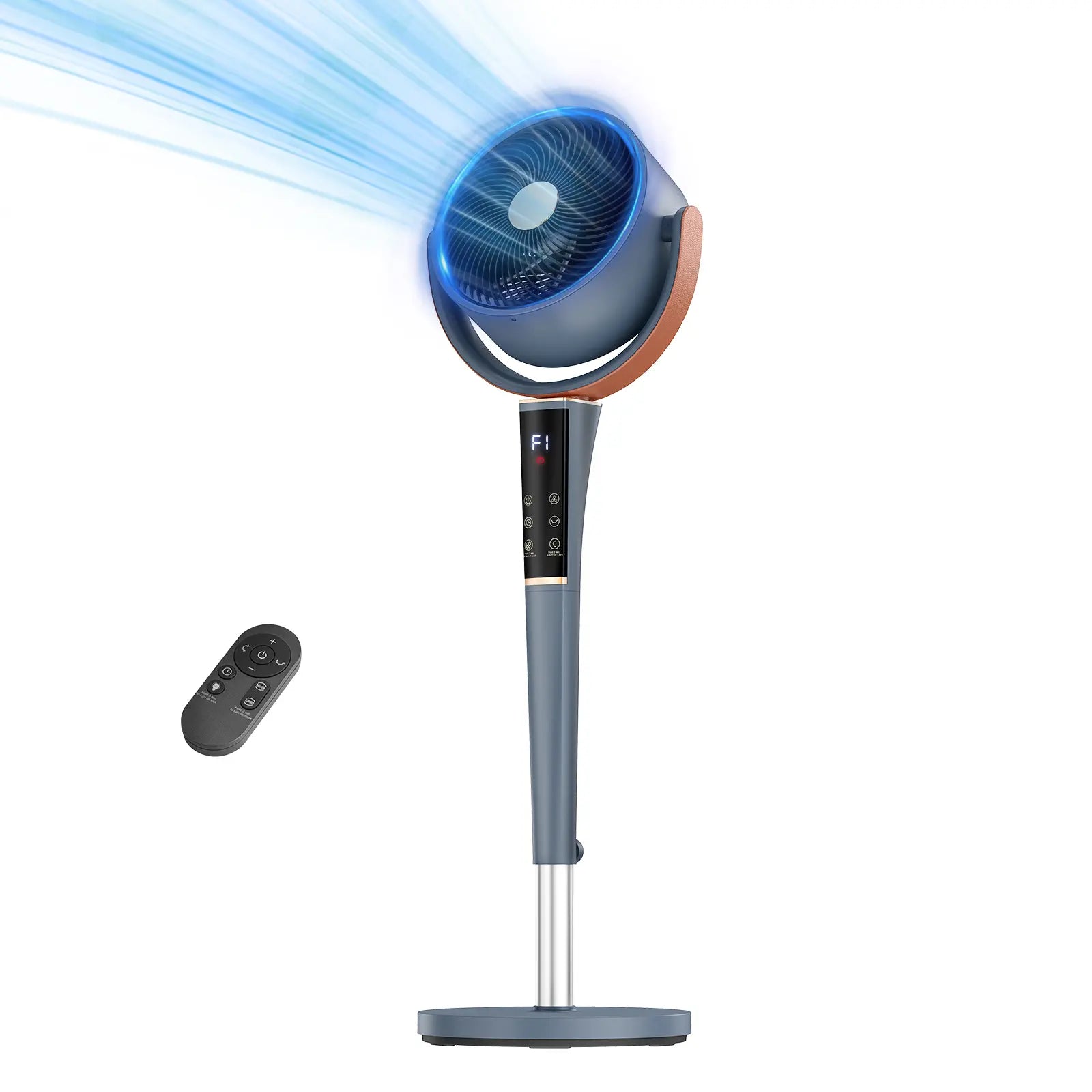 Smart Pedestal Fan - 15 Speeds & 20dB Whisper Quiet Air Circulator